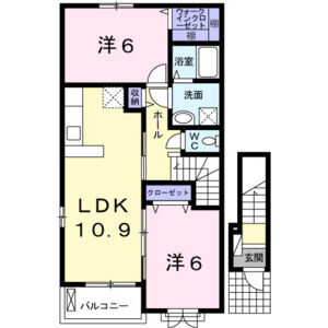 2LDK 間取り図