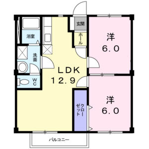 2LDK 間取り図