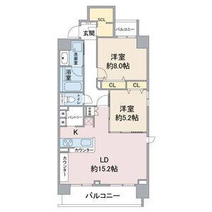 2LDK 間取り図