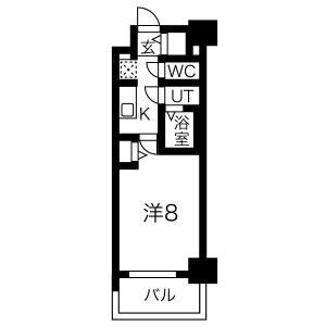 1K 間取り図