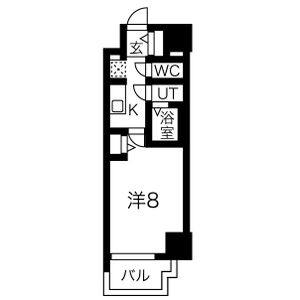 1K 間取り図