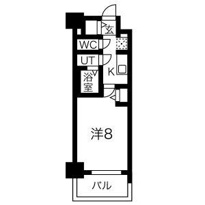 1K 間取り図