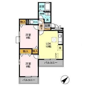 2LDK 間取り図
