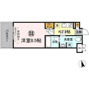 1K 間取り図