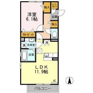 1LDK 間取り図