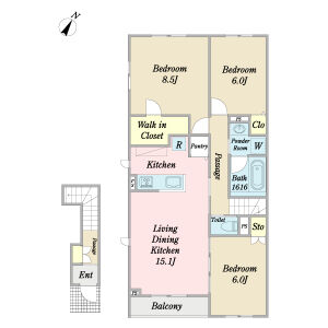 3LDK 間取り図