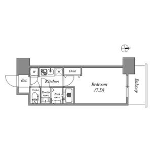 1K 間取り図