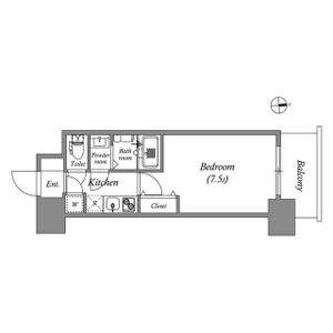 1K 間取り図