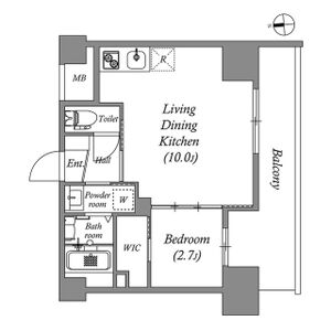 1LDK 間取り図