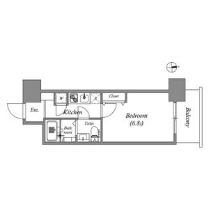 1K 間取り図