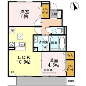 2LDK 間取り図