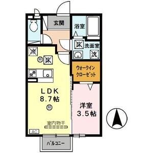 1LDK 間取り図