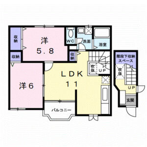 2LDK 間取り図