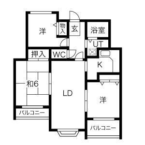 3LDK 間取り図