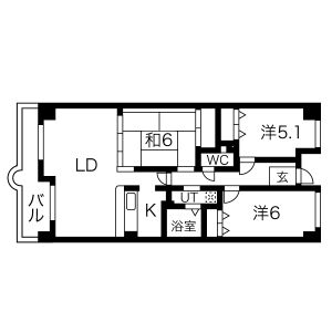 3LDK 間取り図