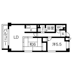 2LDK 間取り図