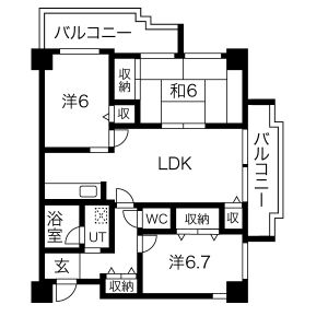 3LDK 間取り図