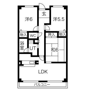 3LDK 間取り図