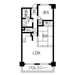 2LDK 間取り図