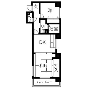 2DK 間取り図