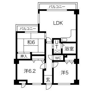 3LDK 間取り図