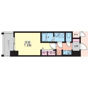 1K 間取り図