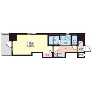 1K 間取り図