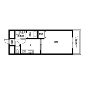 1K 間取り図
