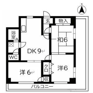 3DK 間取り図