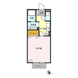 1K 間取り図