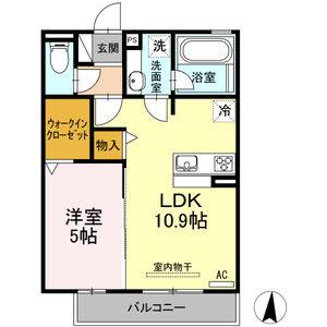 1LDK 間取り図