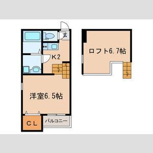 1K 間取り図