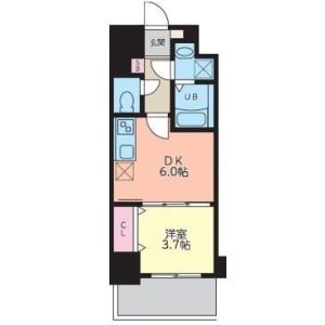 1DK 間取り図