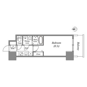 1K 間取り図
