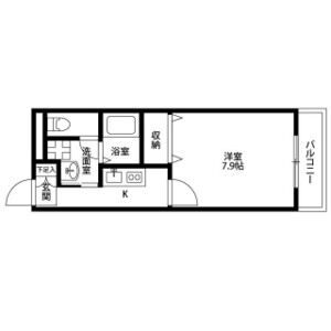 1K 間取り図