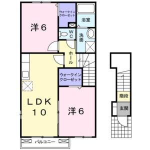 2LDK 間取り図