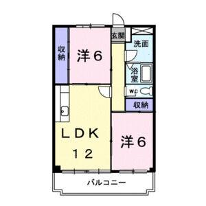 2LDK 間取り図