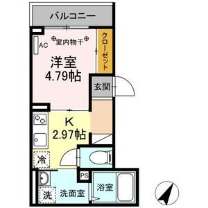 1K 間取り図