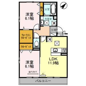 2LDK 間取り図