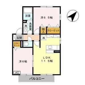 2LDK 間取り図