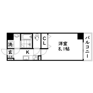 1K 間取り図