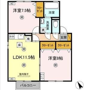 2LDK 間取り図