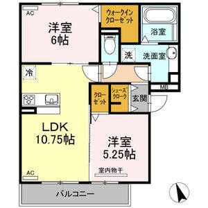 2LDK 間取り図