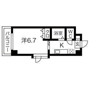 1K 間取り図