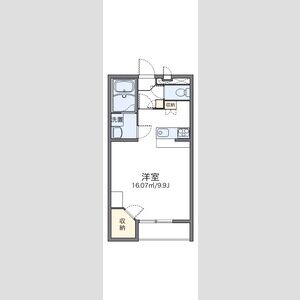 1K 間取り図