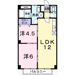 2LDK 間取り図