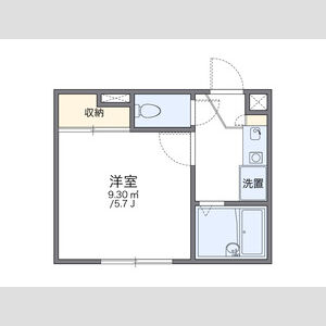 1K 間取り図