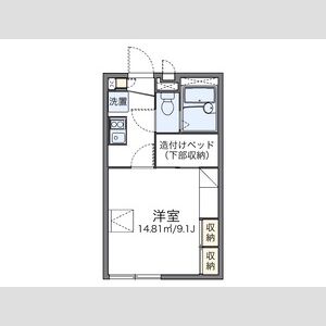 1K 間取り図