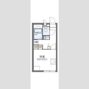 1K 間取り図