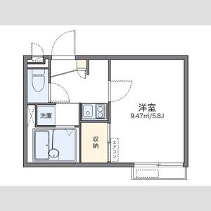 1K 間取り図